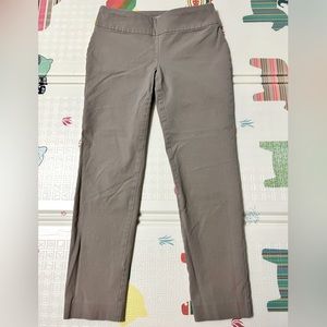 Crown and Ivy Women Petite Size 2P Tan Pull On skinny Elastic Waist Pants